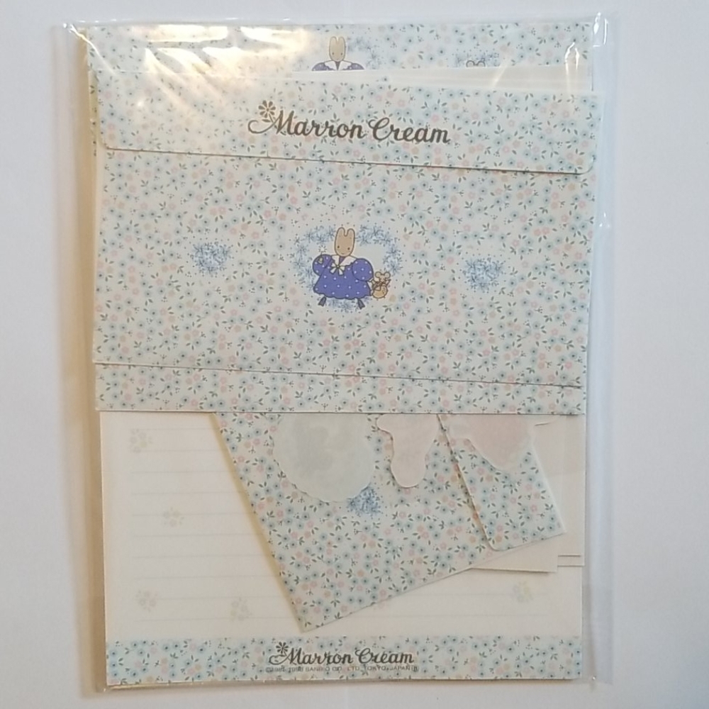 Vintage Sanrio Marron Cream Stationary Set